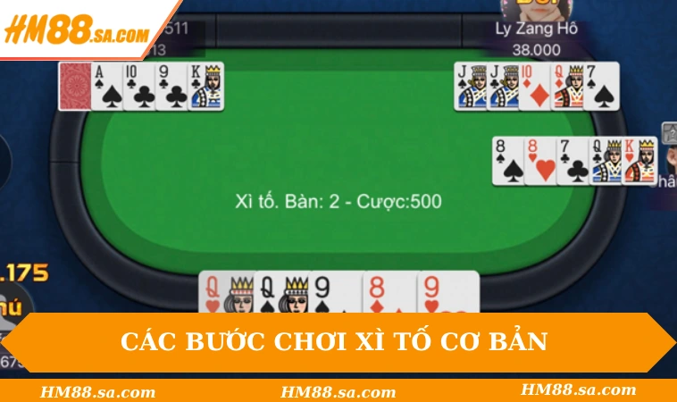 Các bước chơi Xì Tố cơ bản tại nền tảng online