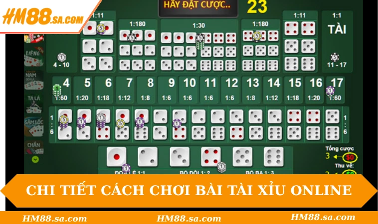 Cách Chơi Tài Xỉu - HM88 Cập Nhật Mới Cho Tân Binh 2025 1 Chi tiết các cách chơi bài Tài Xỉu online