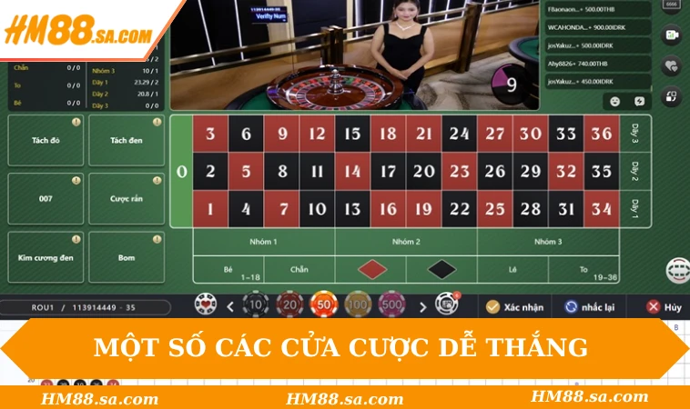 Cách Chơi Roulette Live Dễ Hiểu Dành Cho Tân Binh 2025 2 Một số các cửa cược dễ thắng tại Roulette online